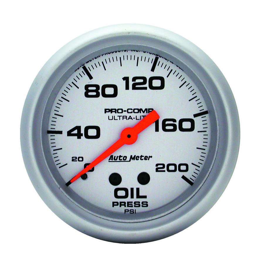 [ATM4422] Autometer - 2-5/8in Mech Oil Pressure 0-200 Psi