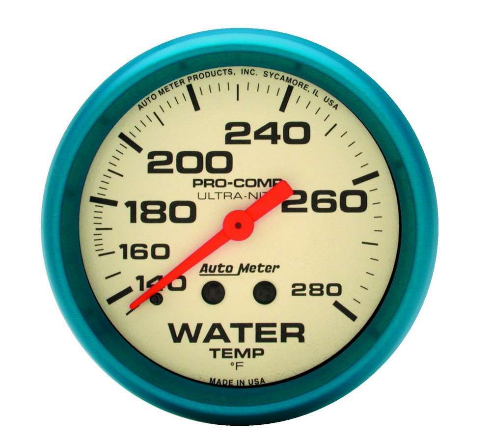 [ATM4531] Autometer - 2-5/8 Ultra-Nite Water Temp Gauge 140-280