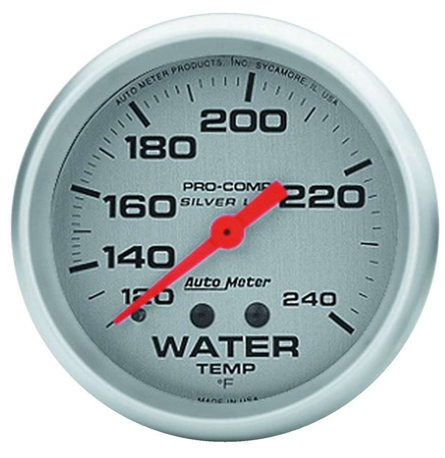 [ATM4632] Autometer - Pro Comp 2-5/8in Silver Liq-Fill Water 120-240