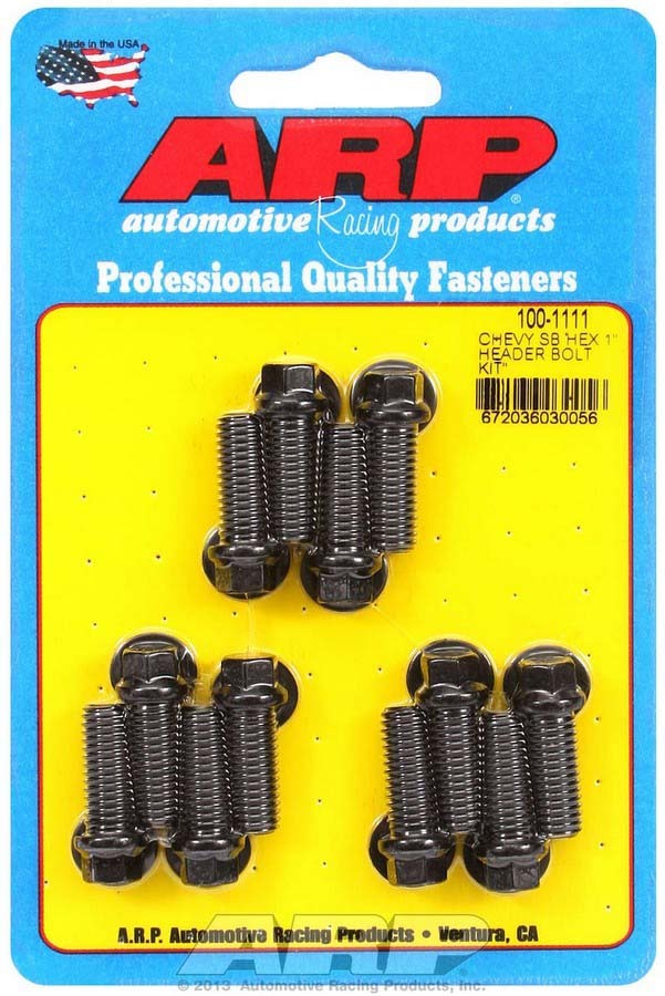 Arp - Header Bolt Kit - 6Pt. 3/8 X 1.00 Uhl (12)