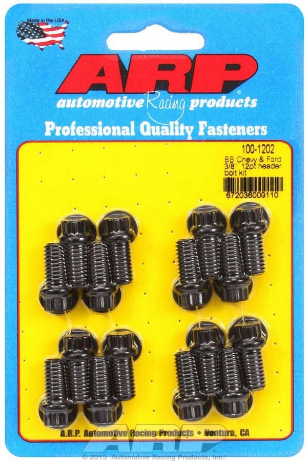 ARP - Header Bolt Kit - 12pt. 3/8 x .750 UHL (16)