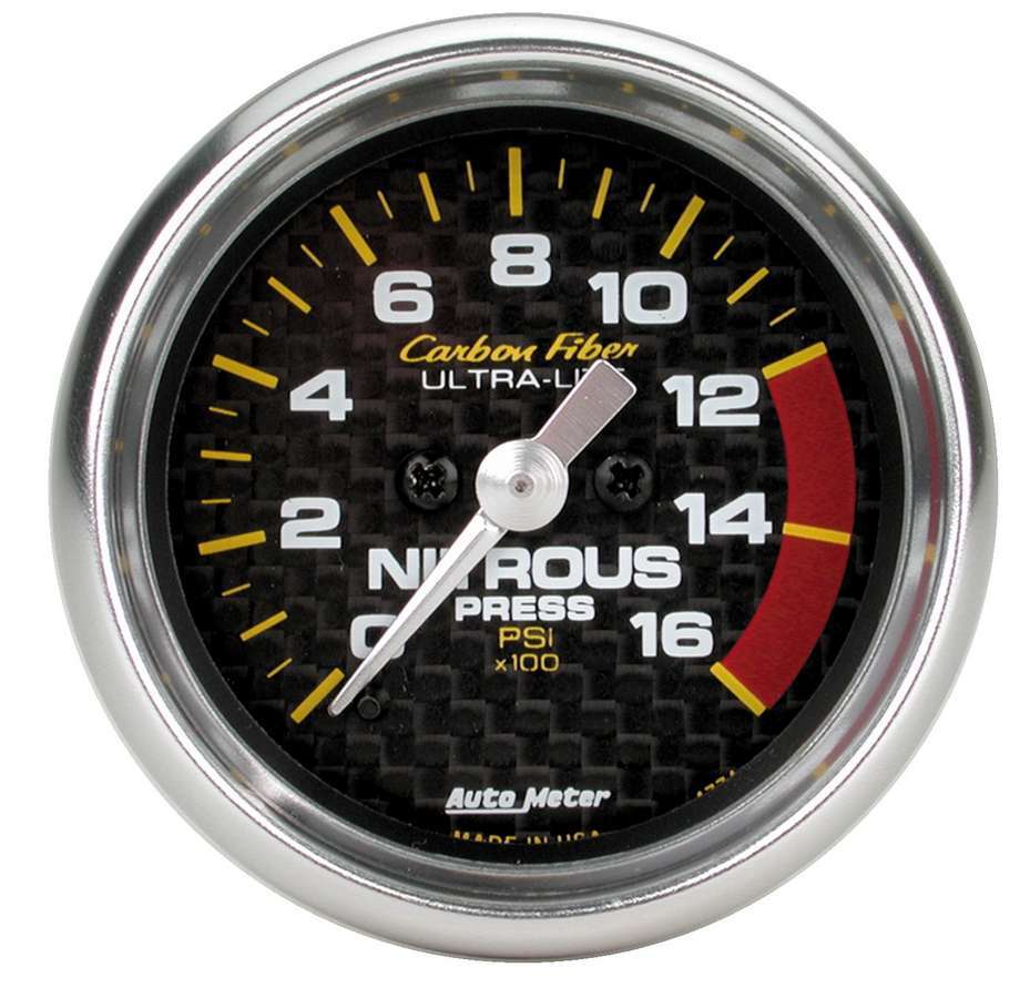 [ATM4774] Autometer - 2-1/16in C/F Nitrous Press. Gauge 0-1600psi