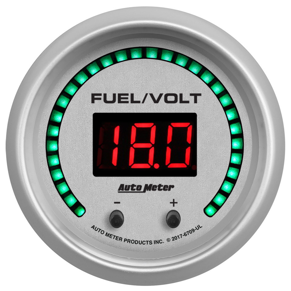 Autometer - 2-1/16 Fuel/Volt Gauge Elite Digital UL Series