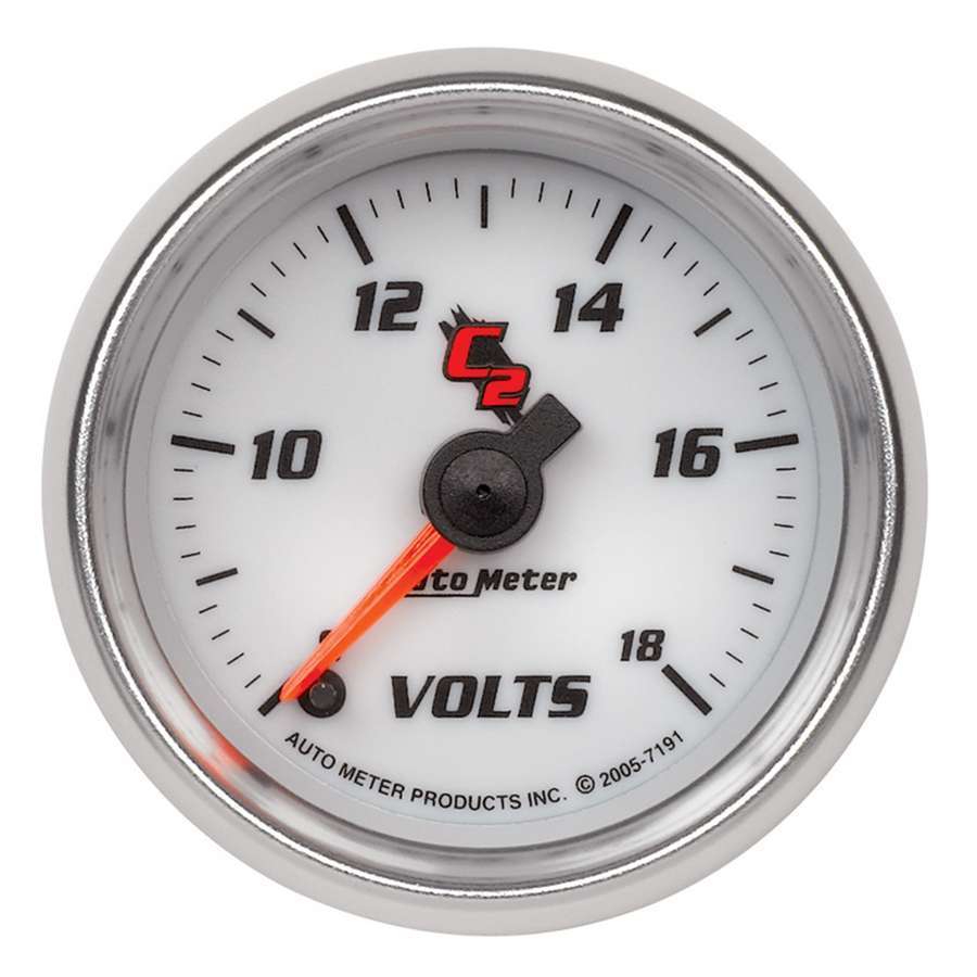 Autometer - 2-1/16in C2/S Voltmeter Gauge 8-18 Volts