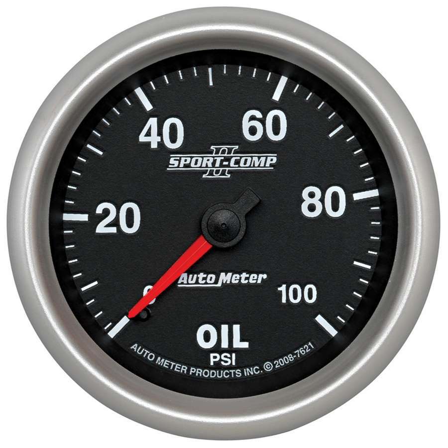 [ATM7621] Autometer - 2-5/8 Sc Ii Oil Pressure Gauge 0-100psi