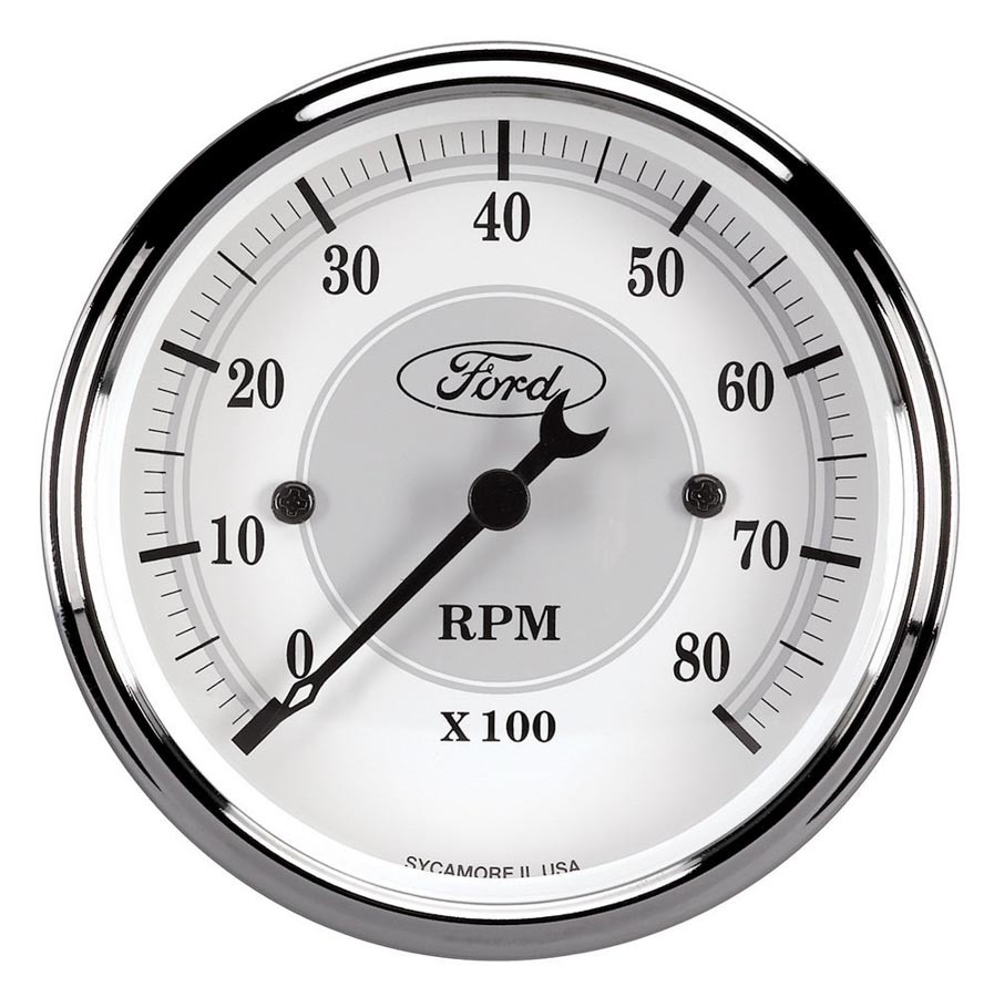 [ATM880088] Autometer - Ford Racing Tach - 3-1/8 In-Dach - White Face
