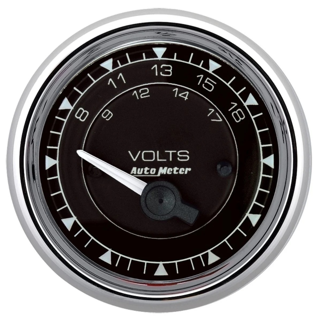 [ATM9792] Autometer - 2/16 Chrono Chrome Gauge Voltmeter 18-Volt