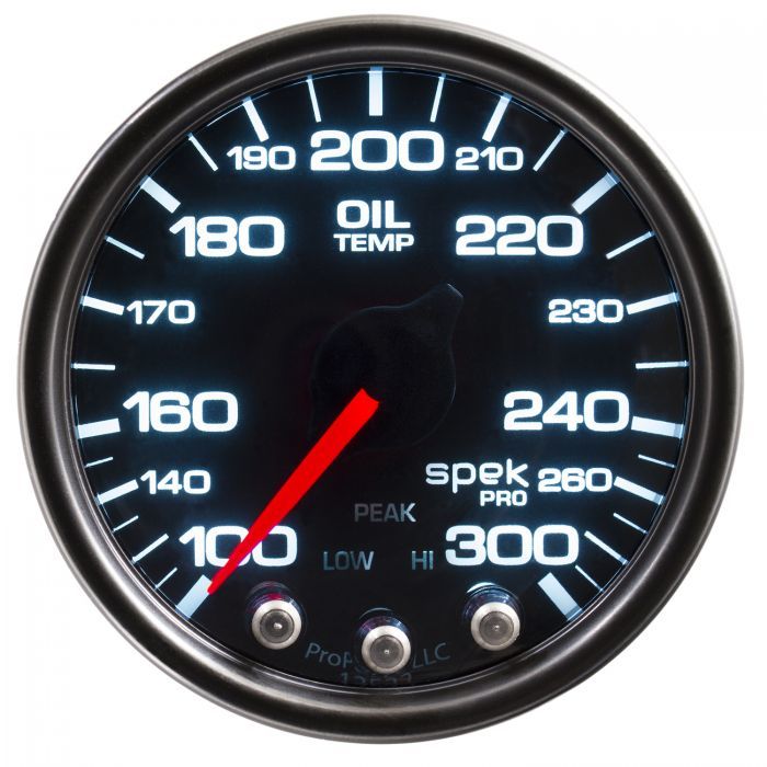 [ATMP32252] Autometer - 2-1/16 Oil Temp Gauge 100-300 Deg Black Dial