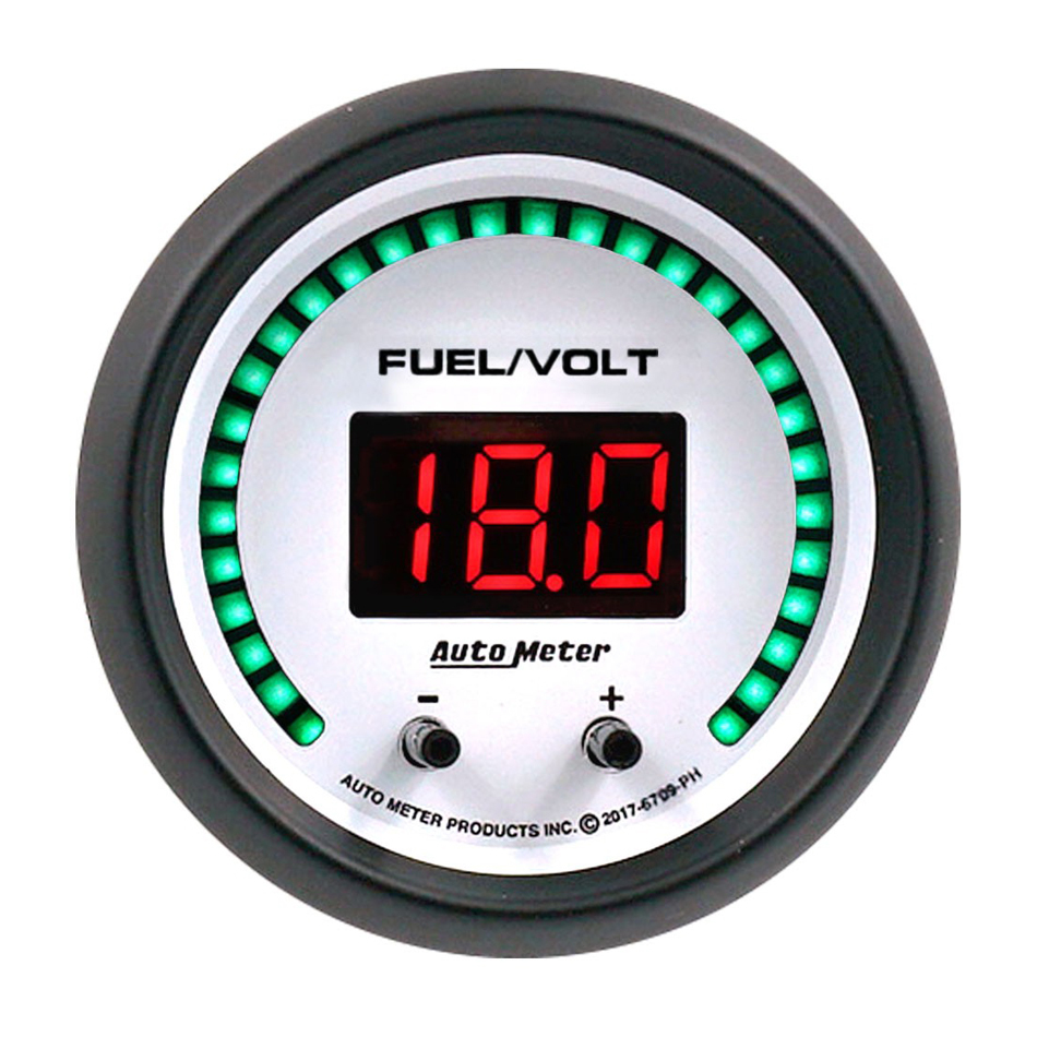 Autometer - 2-1/16 Fuel/Volt Gauge Elite Digital PH Series