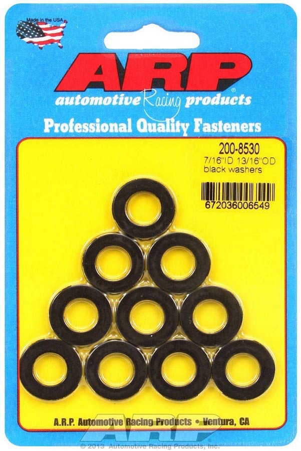 ARP - Black Washers - 7/16 Id X 13/16 Od (10)