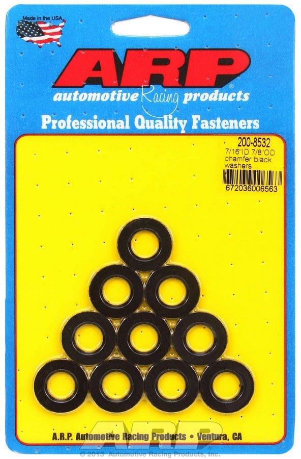 ARP - Black Washers - 7/16 Id X 7/8 Od (10)