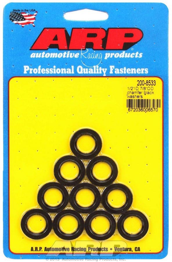 Arp - Black Washers - 1/2 Id X 7/8 Od (10)