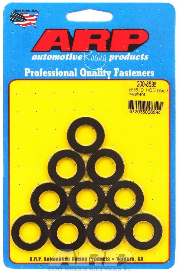 ARP - Black Washers - 9/16 ID x 1 OD (10)