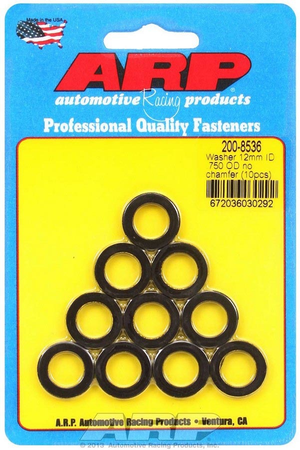 ARP - Black Washers - 12mm Id X 3/4 Od (10)