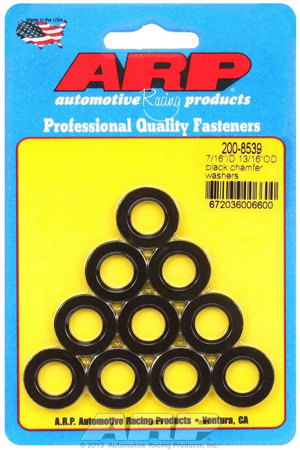 ARP - Black Washers - 7/16 Id X 13/16 Od (10)