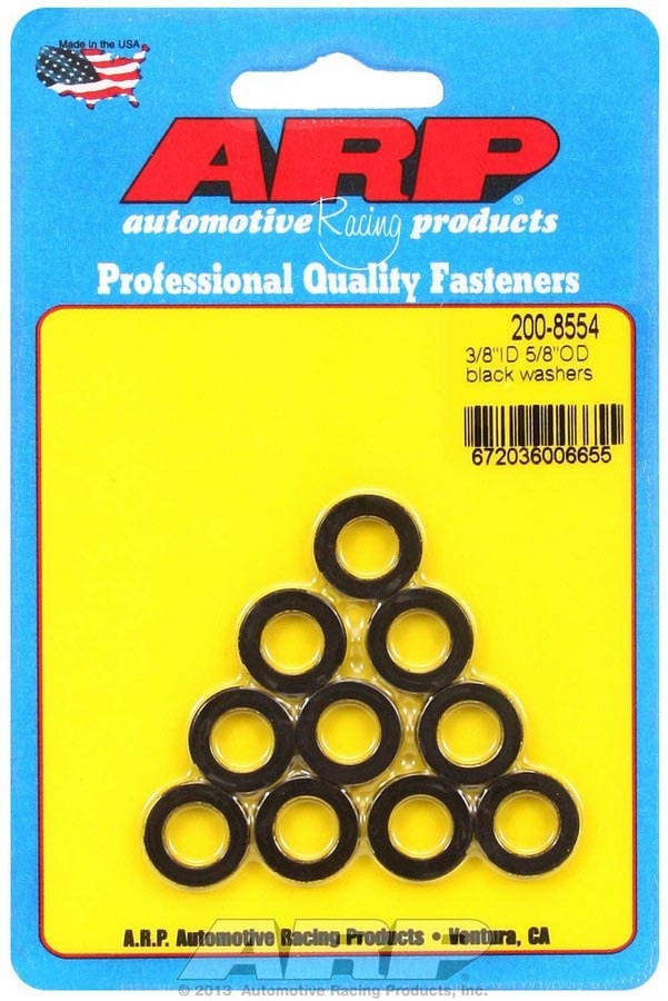 ARP - Black Washers - 3/8 ID x 5/8 OD (10)