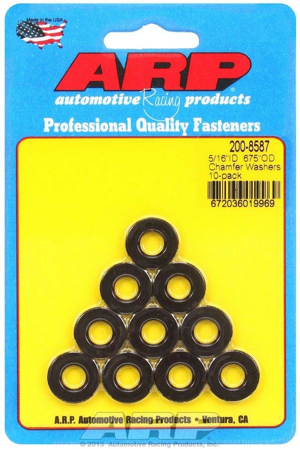 ARP - Black Washers - 5/16 Id X .675 Od (10)