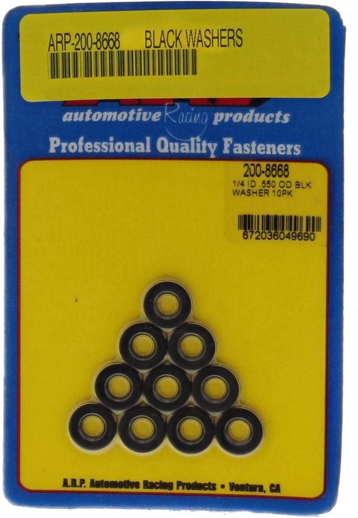 ARP - 1/4 ID .550 OD Washers 10pk - Black