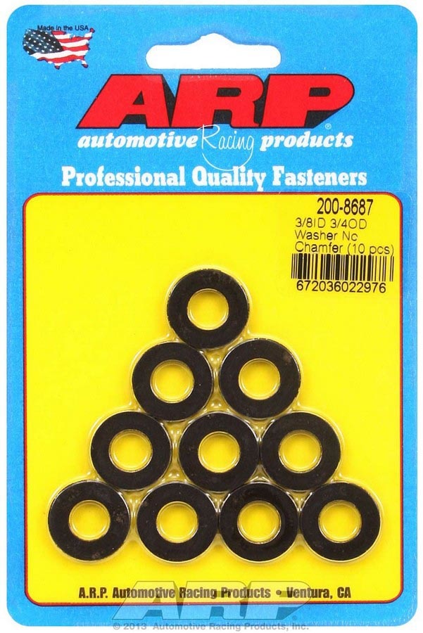 ARP - Black Washers - 3/8 ID x 3/4 OD (10)