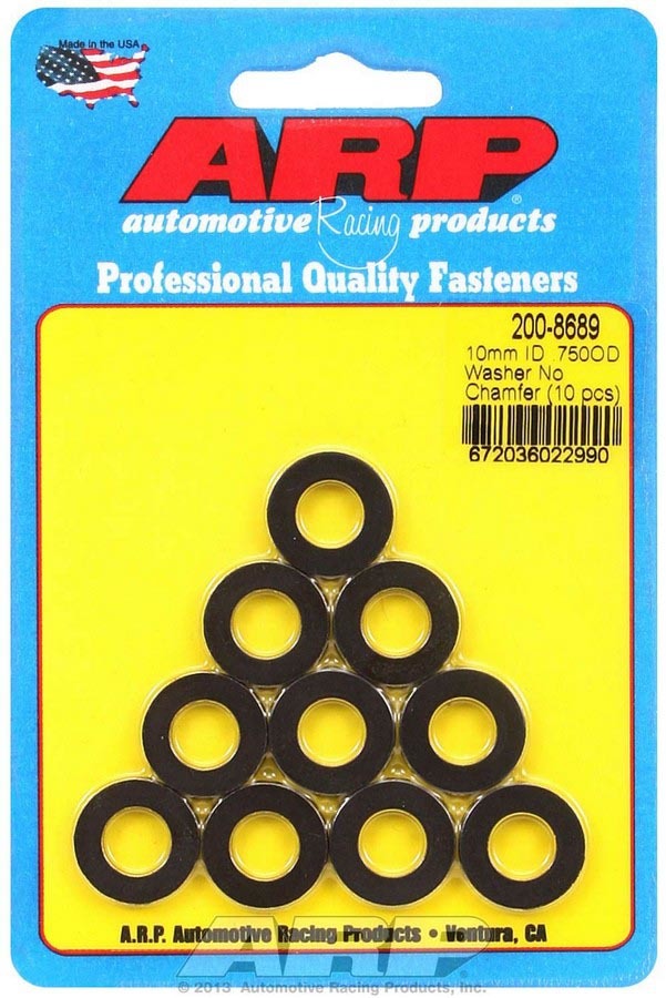 ARP - Black Washers - 10mm ID x 3/4 OD (10)