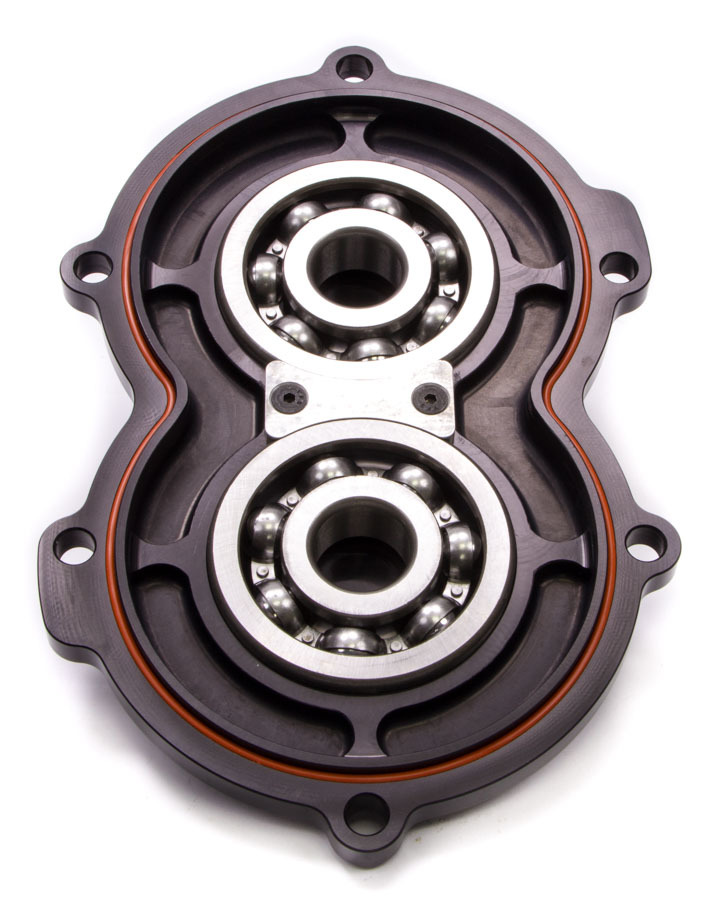 Billet Alum Rear Cover with Bearings Black