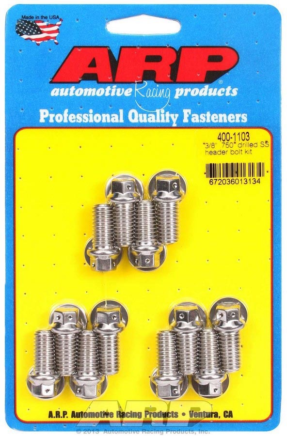 ARP - S/S Header Bolt Kit - 3/8 X .750 UHL (12)