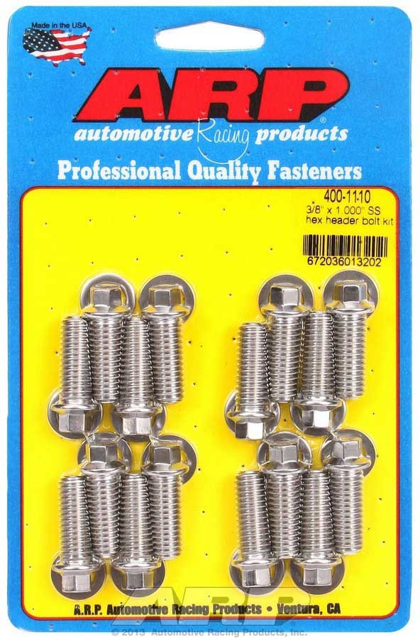 Arp - S/s Header Bolt Kit - 3/8 X 1.00 Uhl (16)