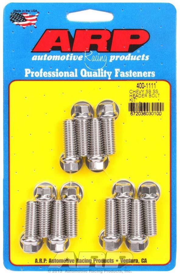 ARP - S/S Header Bolt Kit - 3/8 x 1.00 UHL (12)