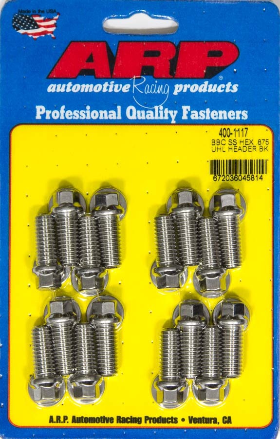 ARP - Header Bolt Kit - 6pt. 3/8 x .875 UHL (16)