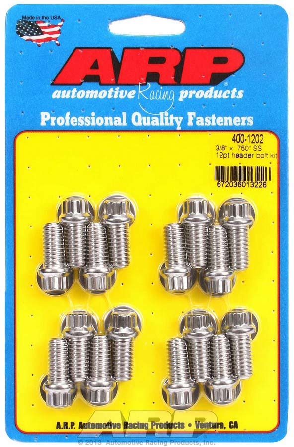 ARP - S/S Header Bolt Kit - 3/8 X .750 UHL (16)