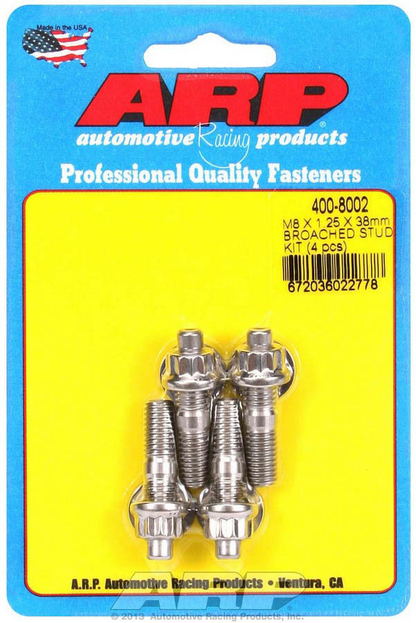 ARP - S/S Stud Kit - (4) M8 x 1.25in x 38mm