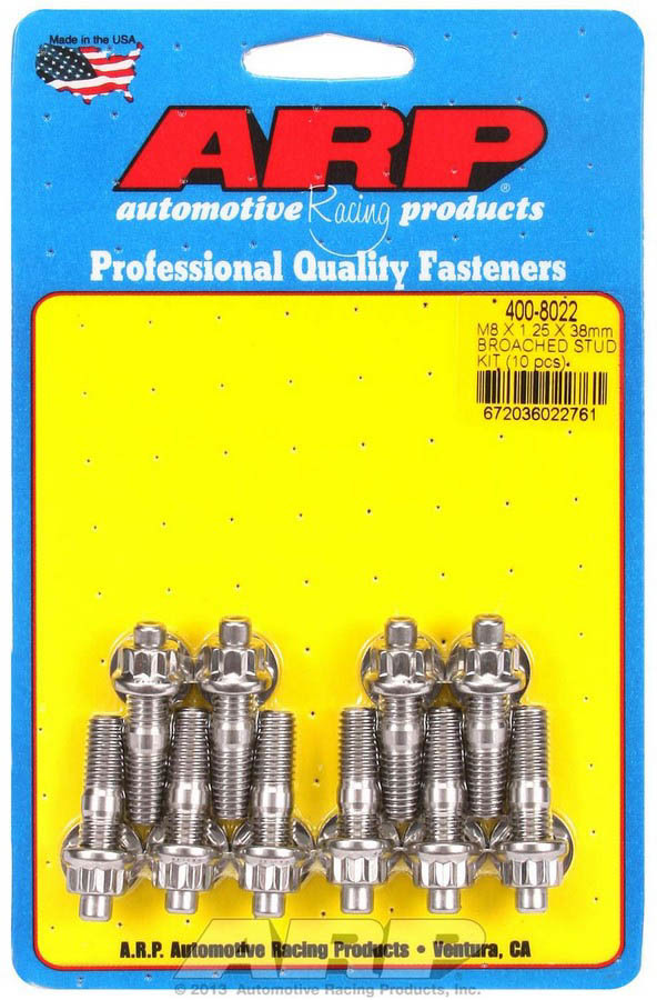 ARP - S/S Stud Kit - (10) M8 x 1.25in x 38mm