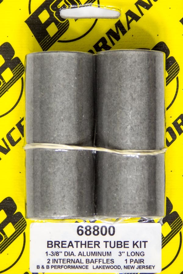 [BBP68800] B And B Performance Products - Breather Tube Kit - Alum. 3in Long (Pair)