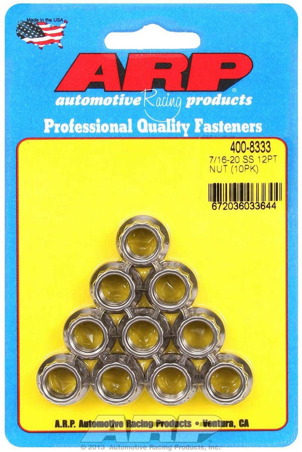 ARP - S/S 12pt. Nuts - 7/16-20 (10)