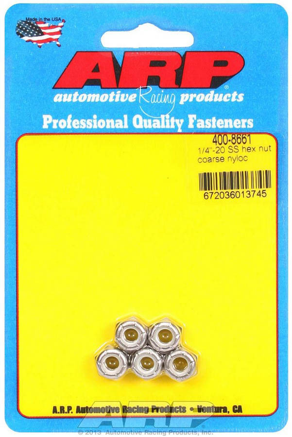 ARP - S/S Hex Nyloc Nuts 1/4-20 (5)