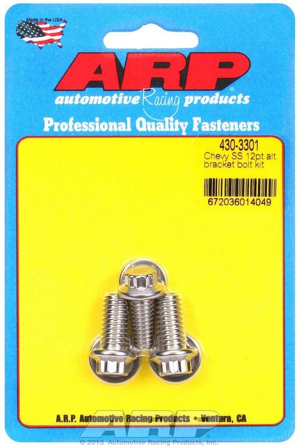 ARP - S/S Chevy Alternator Bracket Bolt Kit 12pt.