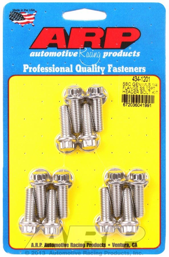 Arp - S/S Header Bolt Kit - 12Pt. Gm Ls
