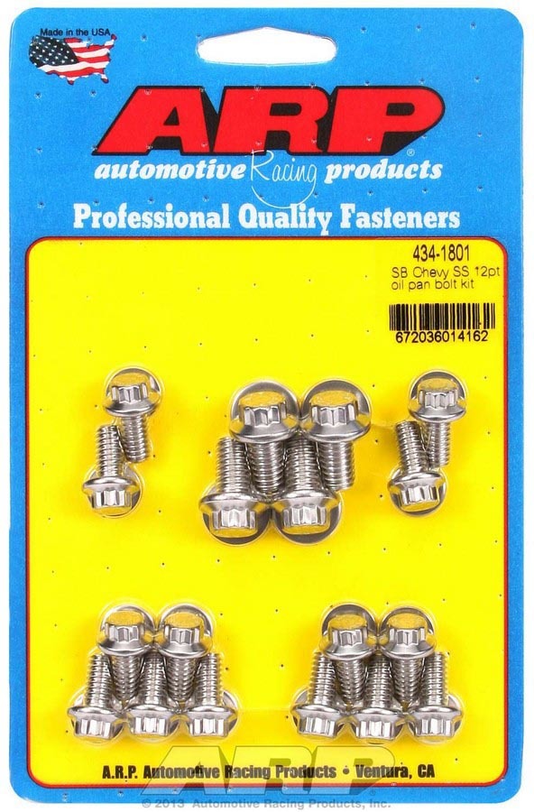 Arp - Sbc S/s Oil Pan Bolt Kit 12pt.