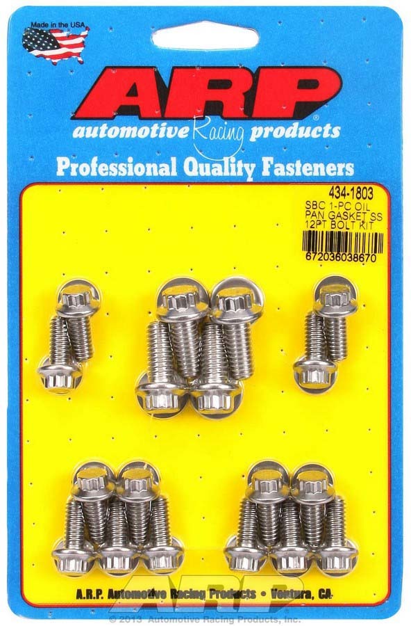 Arp - Sbc S/S Oil Pan Bolt Kit 12Pt