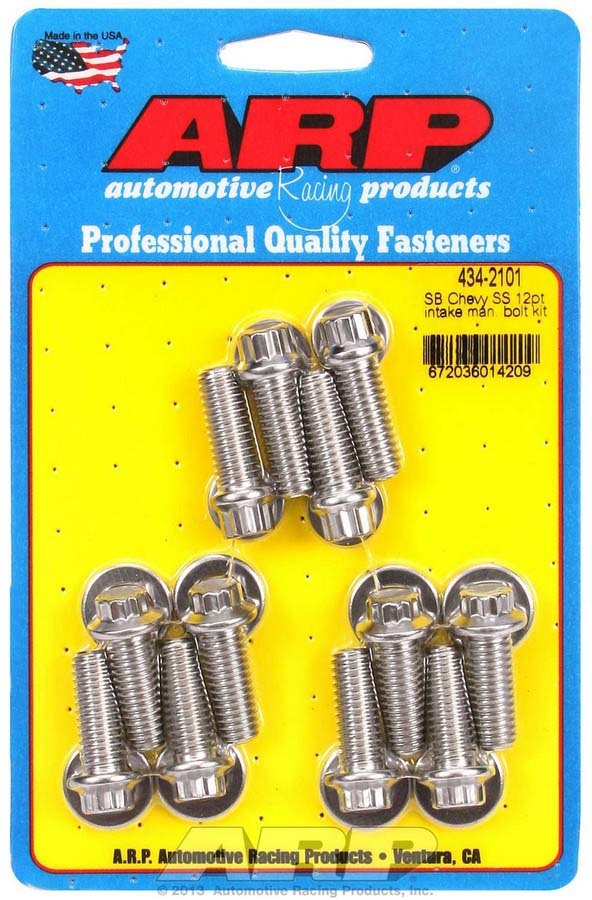 Arp - Sbc S/S Intake Bolt Kit 12Pt