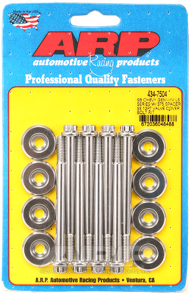 ARP - Valve Cover 12pt Ss Bolt Kit Gm Ls E/.375 Spacer