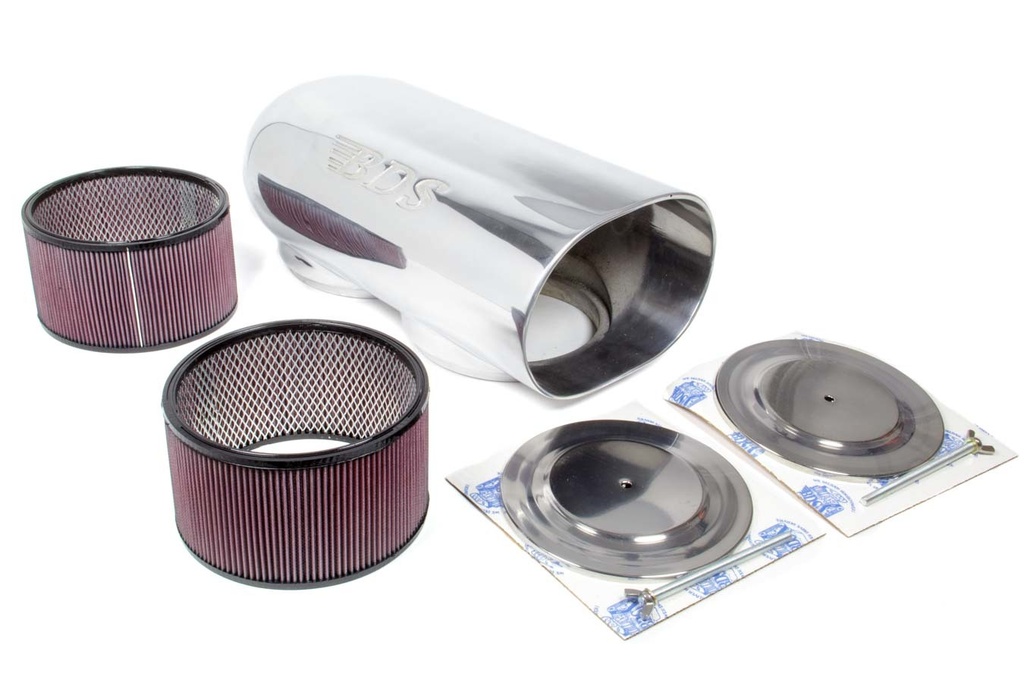 [BDSSC-9003] Blower Drive Service - Dual Dominator Scoop w/ Filters - Polished