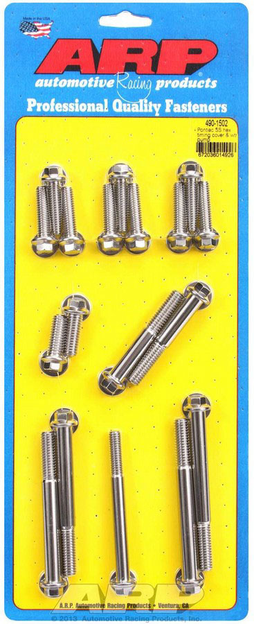 Arp - Pontiac S/S Timing Cover Bolt Kit 6Pt.