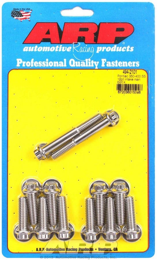 Arp - Pontiac S/S Intake Bolt Kit 12pt.