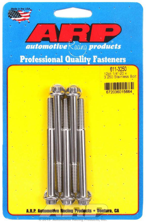 ARP - S/S Bolt Kit - 12pt. (5) 1/4-20 x 3.250