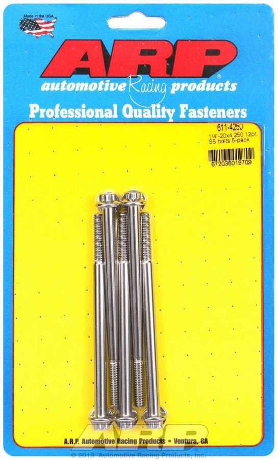 ARP - S/S Bolt Kit - 12pt. (5) 1/4-20 x 4.250