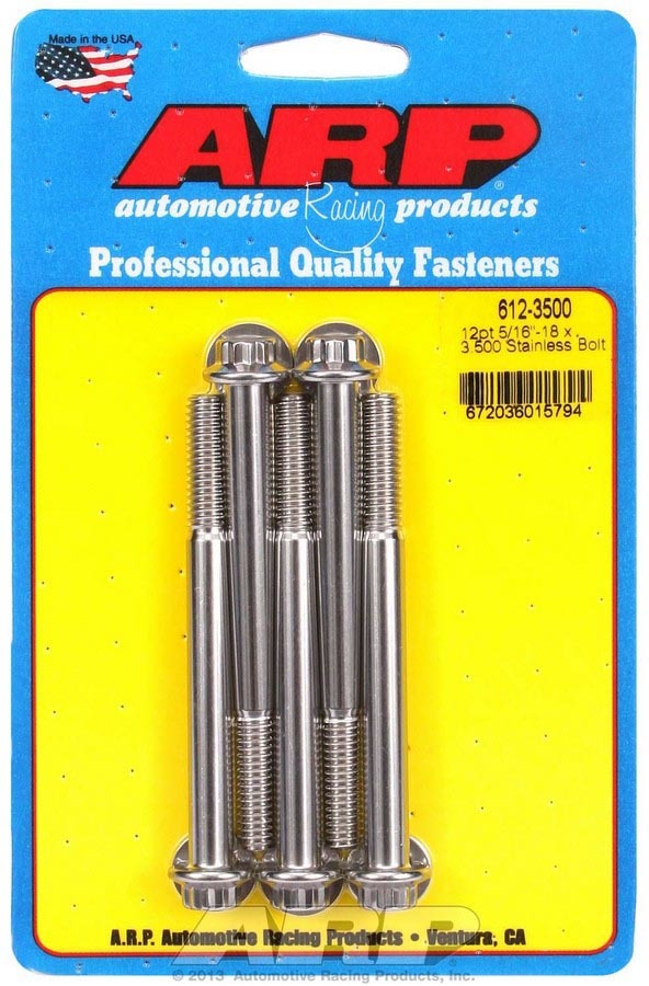ARP - S/S Bolt Kit - 12pt. (5) 5/16-18 x 3.500