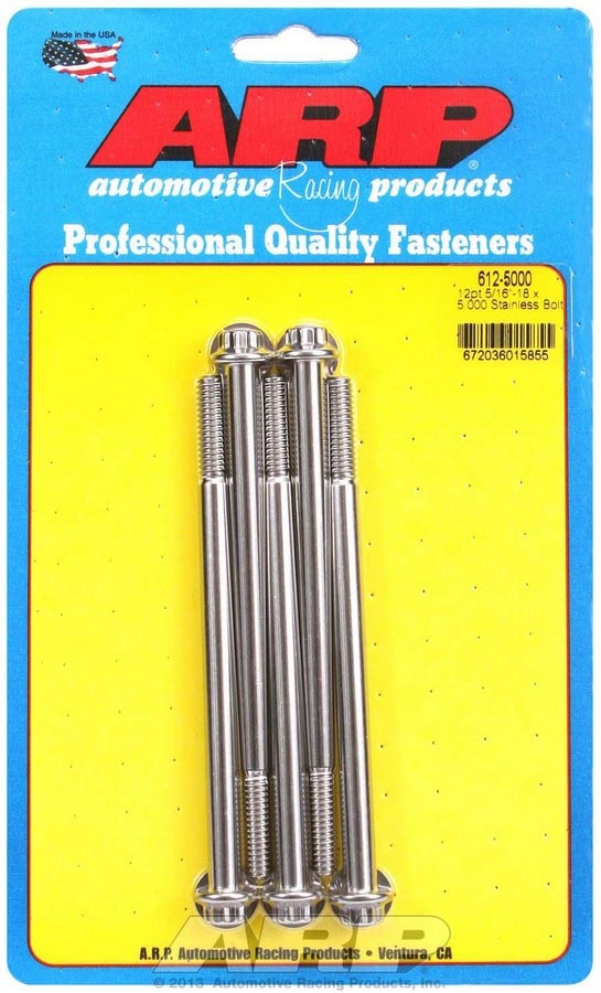 ARP - S/S Bolt Kit - 12pt. (5) 5/16-18 x 5.000