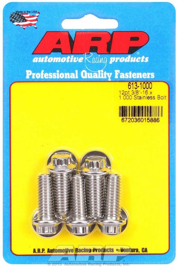 ARP - S/S Bolt Kit - 12pt. (5) 3/8-16 x 1.000