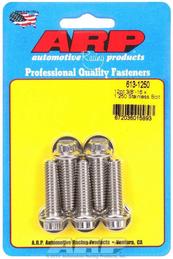 ARP - S/S Bolt Kit - 12pt. (5) 3/8-16 x 1.250